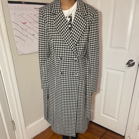 Vintage Houndstooth wool coat - Picture 3 of 5